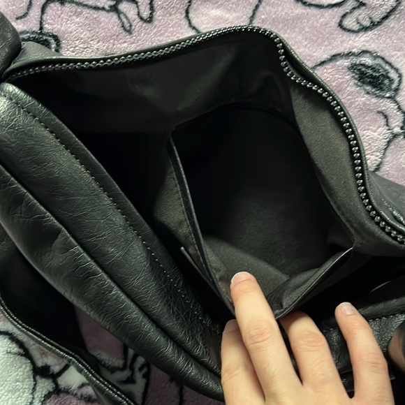 Black Leather Crossbody - Picture 3 of 3